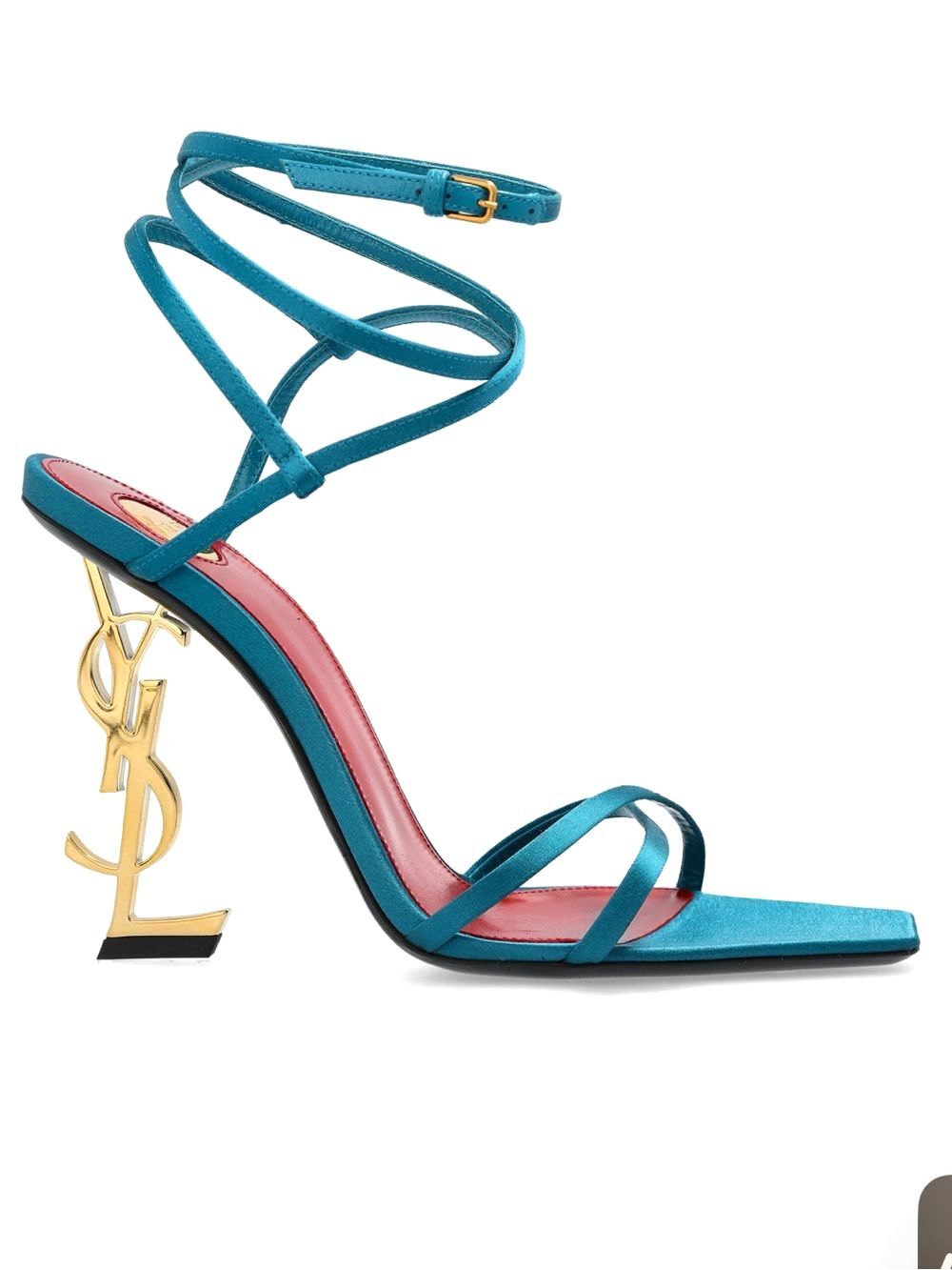 YSL SAINT LAURENT Gorgeous Logo Opyum Heeled Sandals NEW Return 38.5 $1,395!! - Picture 3 of 15